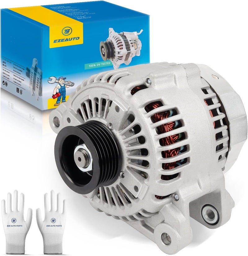 E EZEXPREZE Ezexpreze 11191 New Alternator Replacement For 2006-2012 Kia Hyundai 3.3 3.8L,06-11 Azera,06-10 Santa Fe Sonata, 07-10 Entourage Veracruz, 07-09 Kia Sorento, 06-09 Sedona, 10-11 Borrego, V6 - Image 1